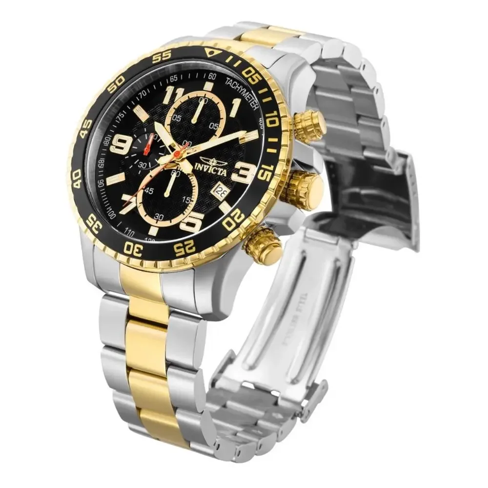 Invicta Specialty Mach Gala Men’s Watch 48mm Gold with Black Dial New with Box
